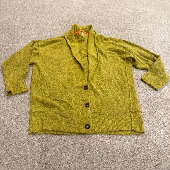 Free People Mustard Cardigan Sweater - Picture 2 of 16